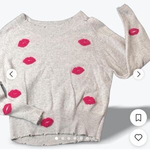 hot pink Lip Sweater